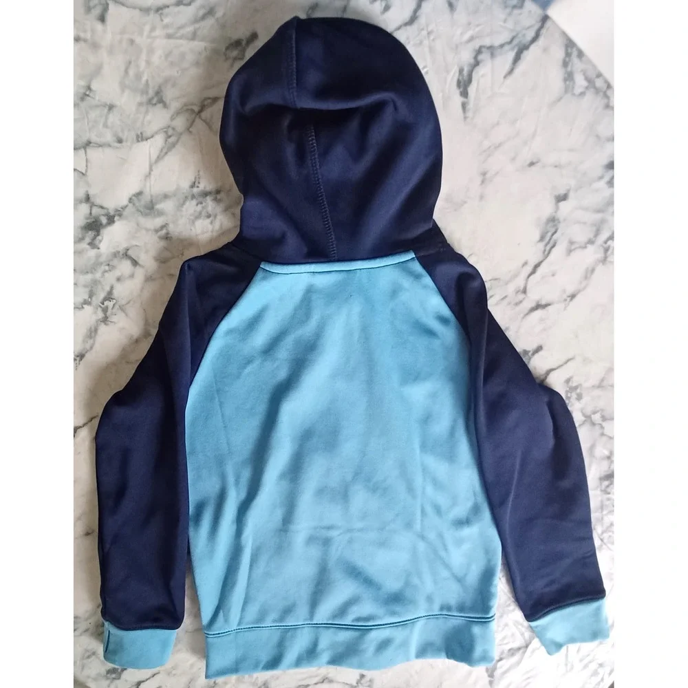 Nike Hoodie Youth 4 Blue Therma-FIT Just Do It Raglan Pullover Sweatshirt Sporty